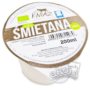 Śmietana 18% mała BIO 200ml Eko Kniaź