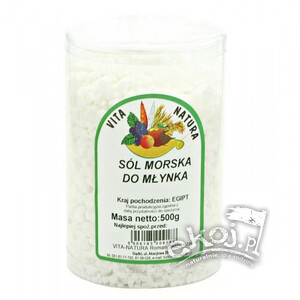 Sól morska gruba do młynka 500g Vita natura