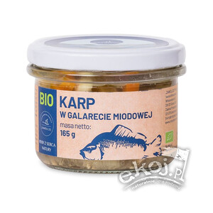 Karp w galarecie miodowej BIO 165g MAŁY słoik Gospodarstwo Rybackie Zawólcze