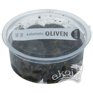 Oliwki czarne kalamata bez pestek z ziołami BIO 80g Bio Verde