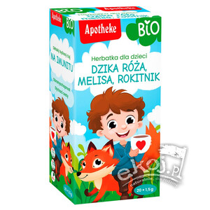 Herbatka dla dzieci na odporność dzika róża, melisa, rokitnik BIO 20 szt. Apotheke