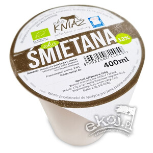 Śmietana 12% duża BIO 400ml Eko Kniaź
