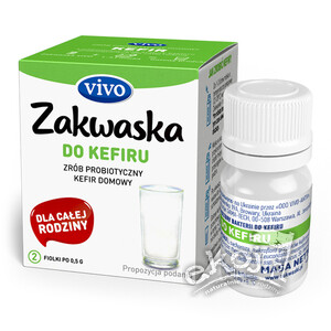 Żywe kultury bakterii do kefiru 2 fiolki 1g Vivo
